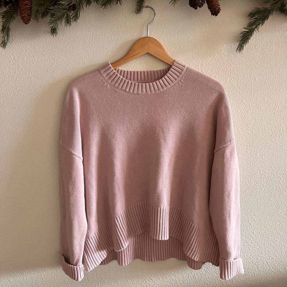 Daily Ritual Soft Pink Crew Neck Sweater